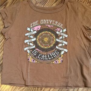 Hollister Brown Graphic Top